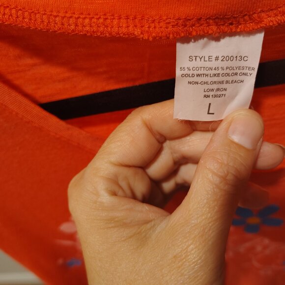 Miami Beach Women's Pink V-Neck Short Sleeve T-Shirt Size Large Cotton Polyester - Picture 7 of 11